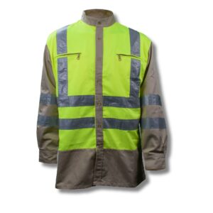 CHAQUETA SLACK GABARDINA BICOLOR